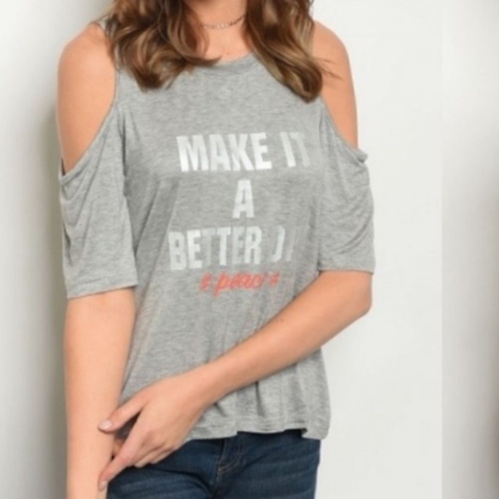 ‎Graphic Cold Shoulder Tee - Picture 7 of 14